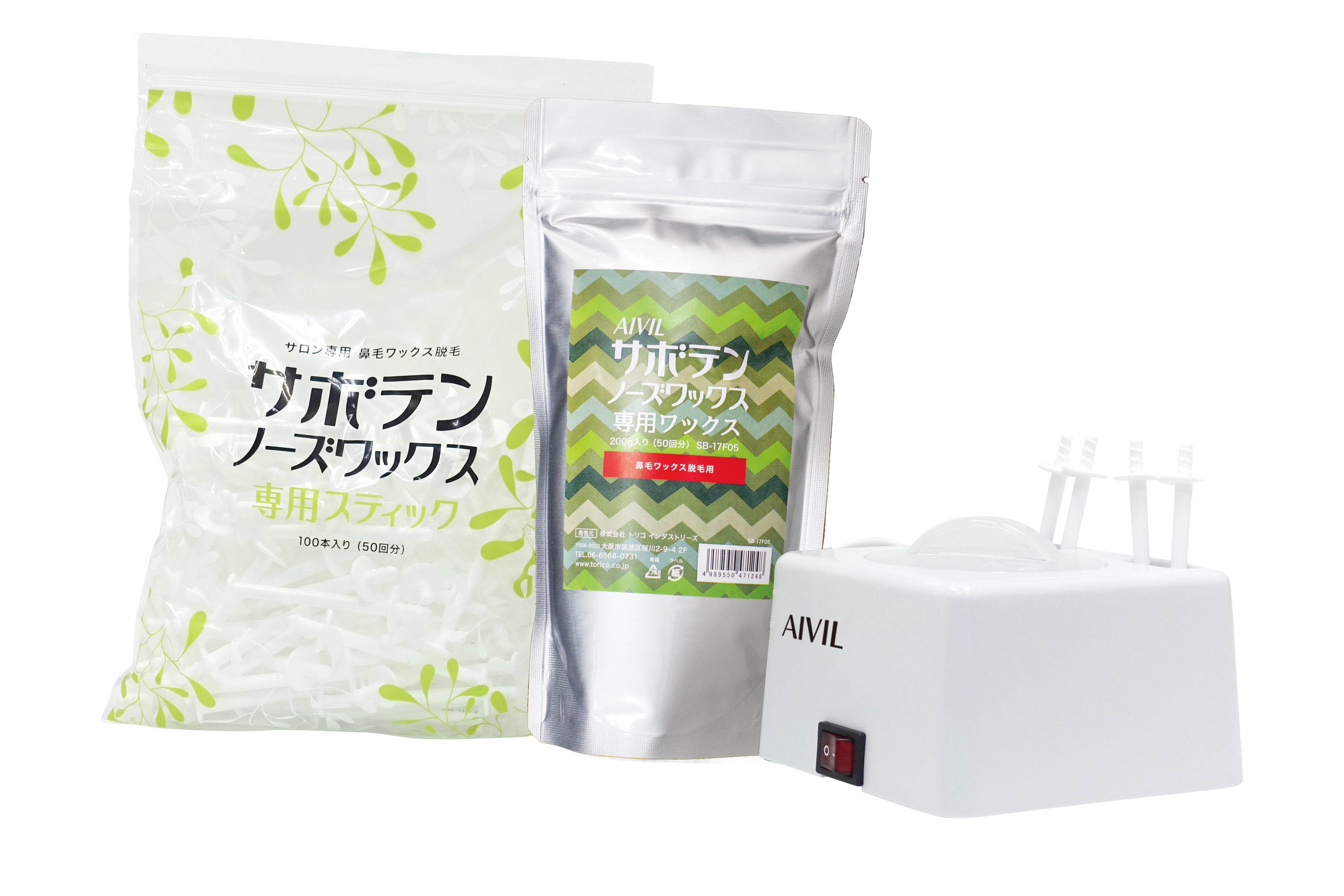 サボテンノーズワックス　シングルウォーマー本体＆専用ノーズスティック100本 サボテンノーズワックス シングルウォーマー本体＆専用ノーズ