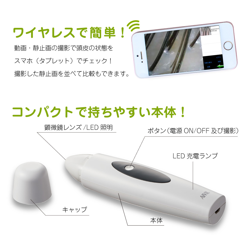 トリコインダストリーズ | アイビル ワイヤレスマイクロスコープ